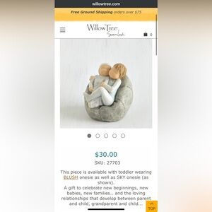 Willow Tree - My New Baby (Sky)